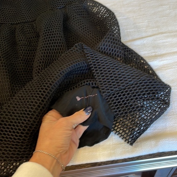 Rue 21 black mesh sleeveless dress puffy layered skirt fitted scoop neck midi - Picture 6 of 10